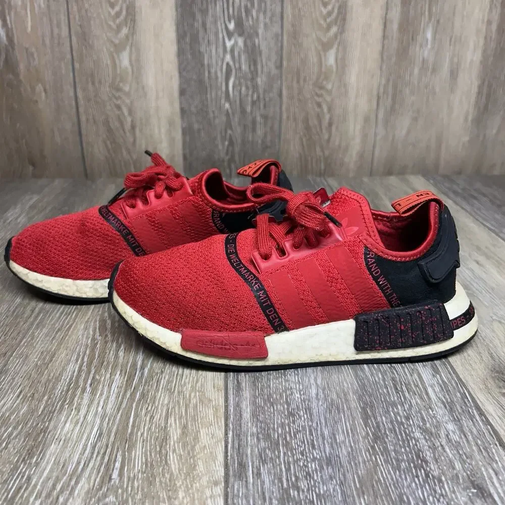 Adidas Youth US Size 6 Red Black NMD_R1 Speckle Pack Scarlet Low EF3648 Shoes